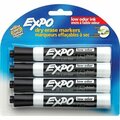 Newell Brands Dry-Erase marker, Chisel Tip, Black, 4PK SAN80661